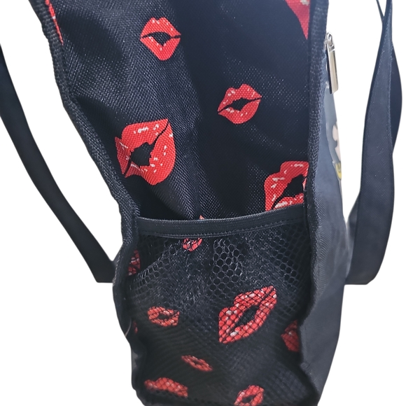 Black Tote Bag with Betty boop Cartoon Design - Picture 10 of 12